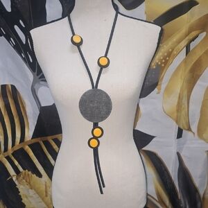 Elegant Black and Yellow Necklace